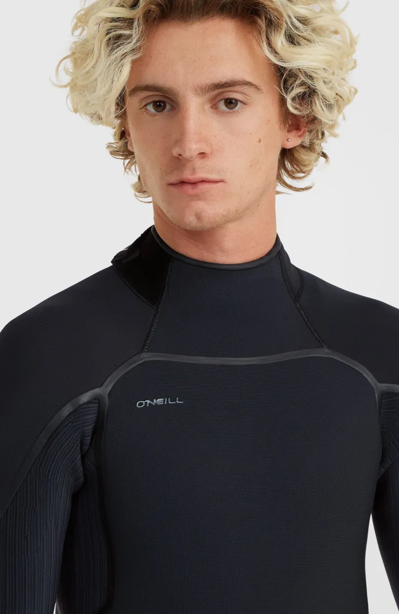 Best O’Neill Hyperfreak Fire 4/3+mm Back Zip Full Wetsuit | BLACK/BLACK