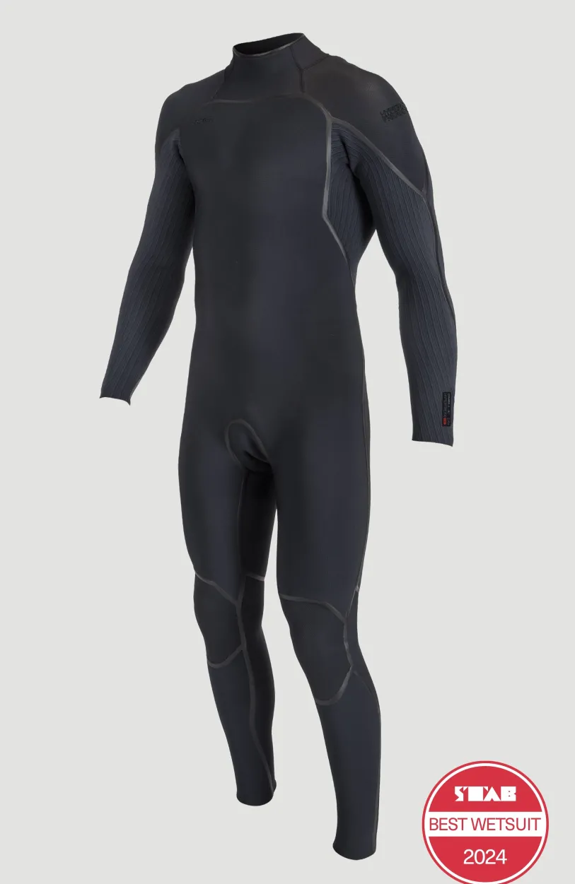 O’Neill Hyperfreak Fire 5/4+mm Back Zip Full Wetsuit | BLACK/BLACK
