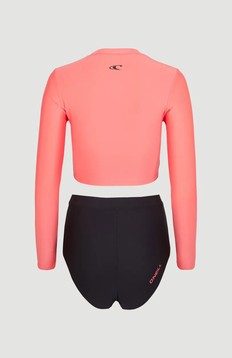 O’Neill Hyperfreak Longsleeve Badpakset | Georgia Peach Colour Block