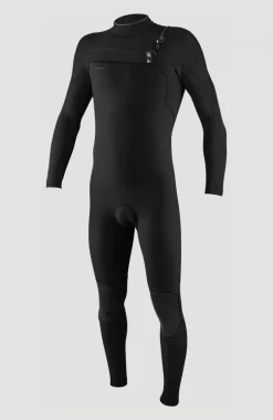 Outlet O’Neill Hyperfreak 4/3mm+ Chest Zip Full Wetsuit | BLACK/BLACK