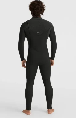 Outlet O’Neill Hyperfreak 4/3mm+ Chest Zip Full Wetsuit | BLACK/BLACK