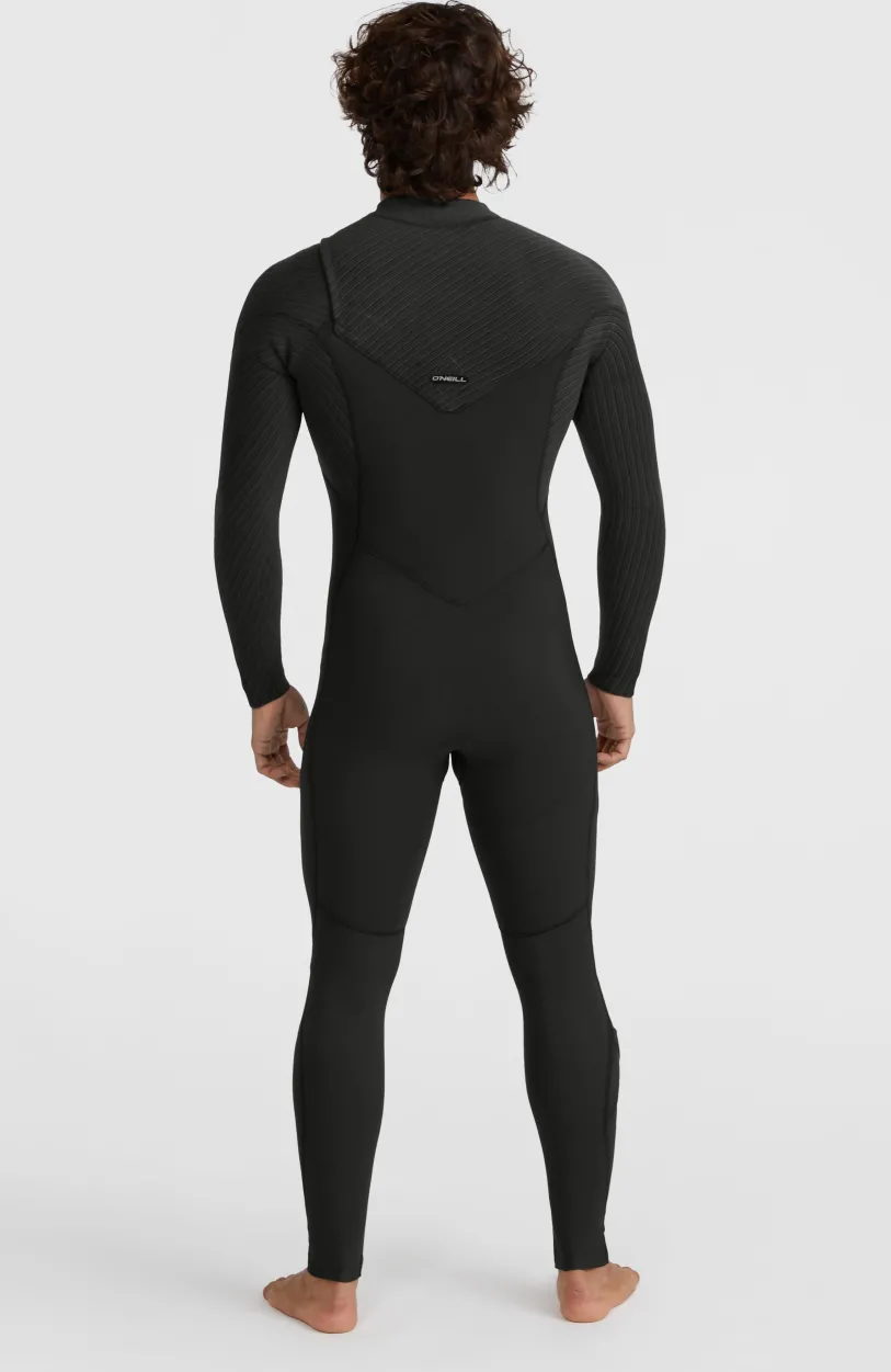 Outlet O’Neill Hyperfreak 4/3mm+ Chest Zip Full Wetsuit | BLACK/BLACK