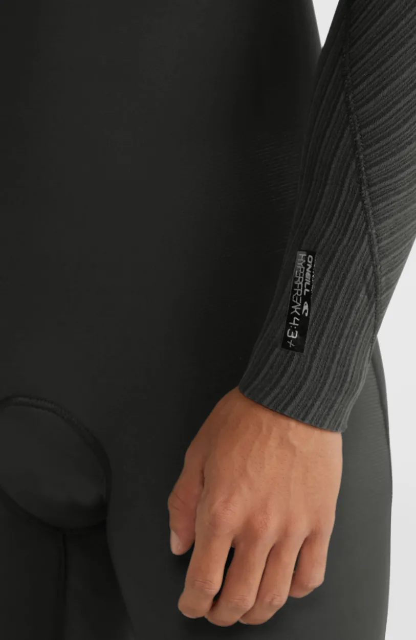 Outlet O’Neill Hyperfreak 4/3mm+ Chest Zip Full Wetsuit | BLACK/BLACK
