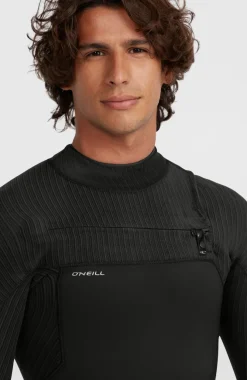 Outlet O’Neill Hyperfreak 4/3mm+ Chest Zip Full Wetsuit | BLACK/BLACK