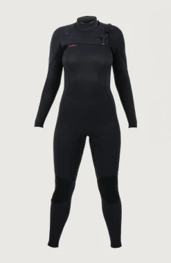 Best O’Neill Hyperfreak 3/2mm Chest Zip Full Wetsuit | BLACK/BLACK