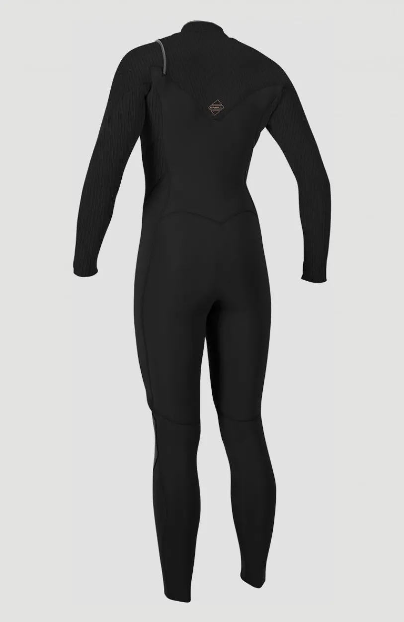 Best O’Neill Hyperfreak 4/3mm+ Chest Zip Full Wetsuit | BLACK/BLACK