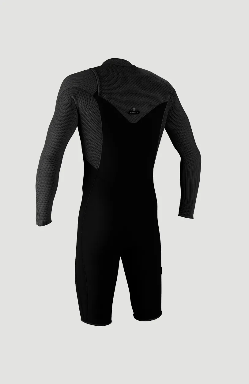 Discount O’Neill Hyperfreak 2mm Chest Zip Longsleeve Spring Wetsuit | BLACK/BLACK
