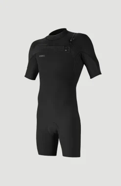 O’Neill Hyperfreak 2mm Chest Zip Shortsleeve Spring Wetsuit | BLACK/BLACK