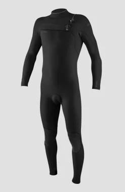 Best O’Neill Hyperfreak Wind 3/2+ Chest Zip Full Wetsuit | BLACK/BLACK