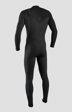 Hot O’Neill Hyperfreak Wind 4/3+ Chest Zip Full Wetsuit | BLACK/BLACK