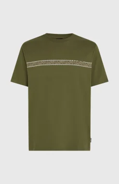 Clearance O’Neill Ikat Stripe T-shirt | Forest Night