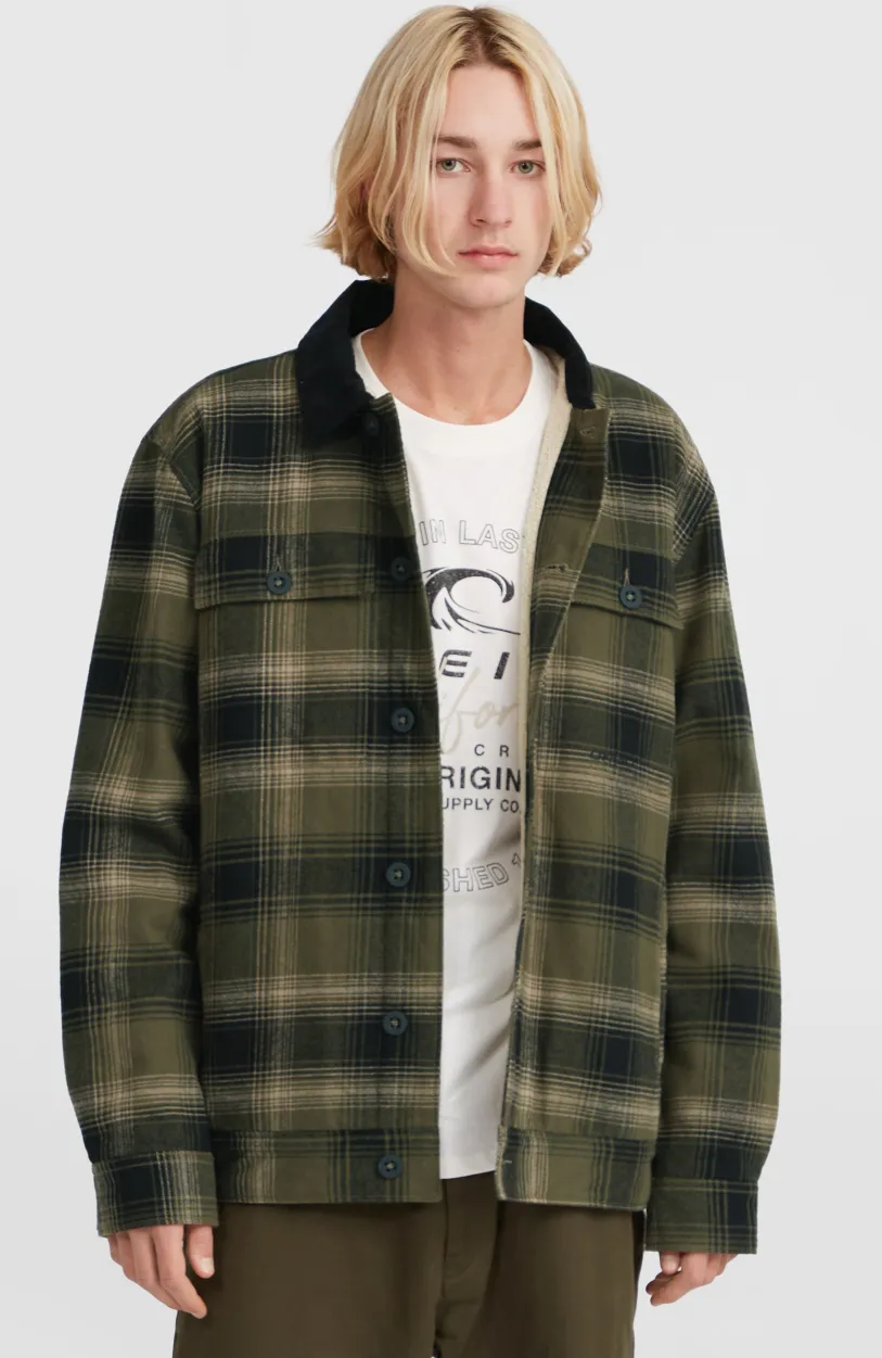 Sale O’Neill Jas Met Fleecevoering | Green Check Small