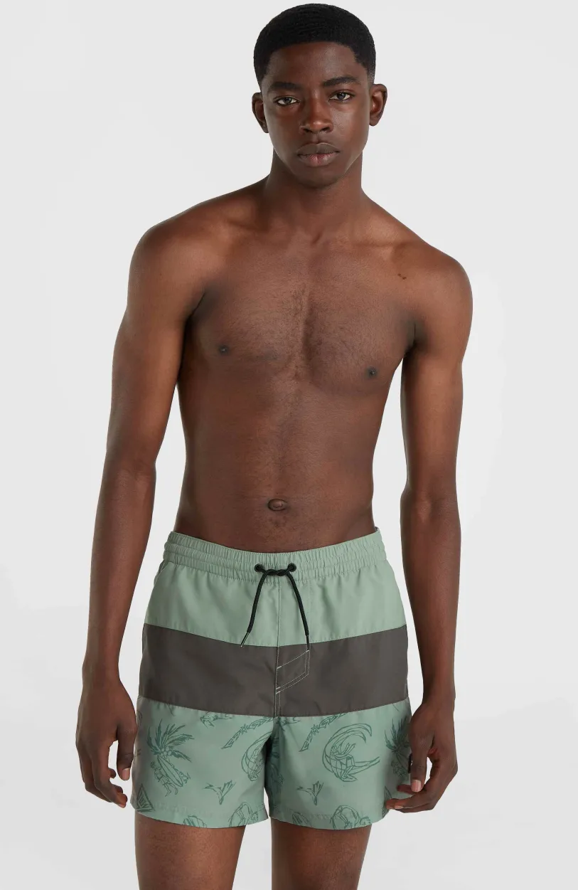 Hot O’Neill Mix And Match Cali Block 15" Zwembroek | Green Vintage Surfer