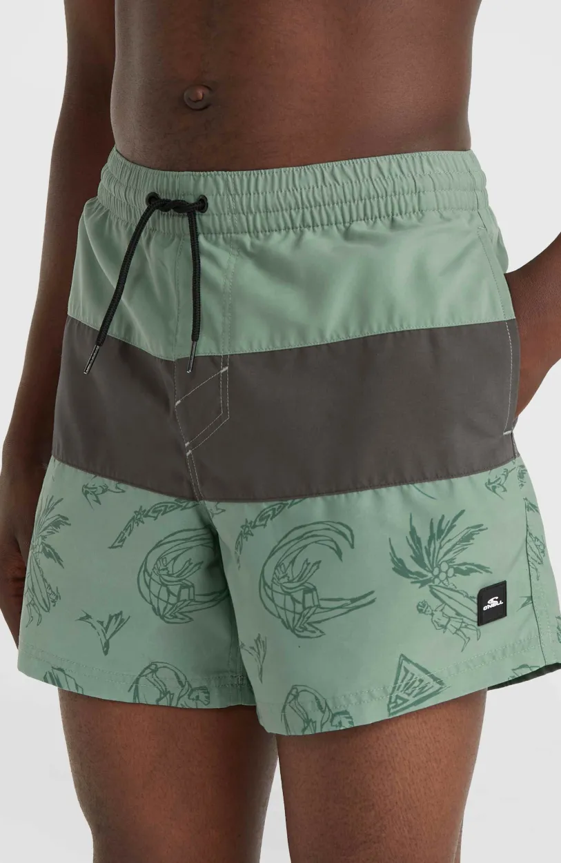 Hot O’Neill Mix And Match Cali Block 15" Zwembroek | Green Vintage Surfer