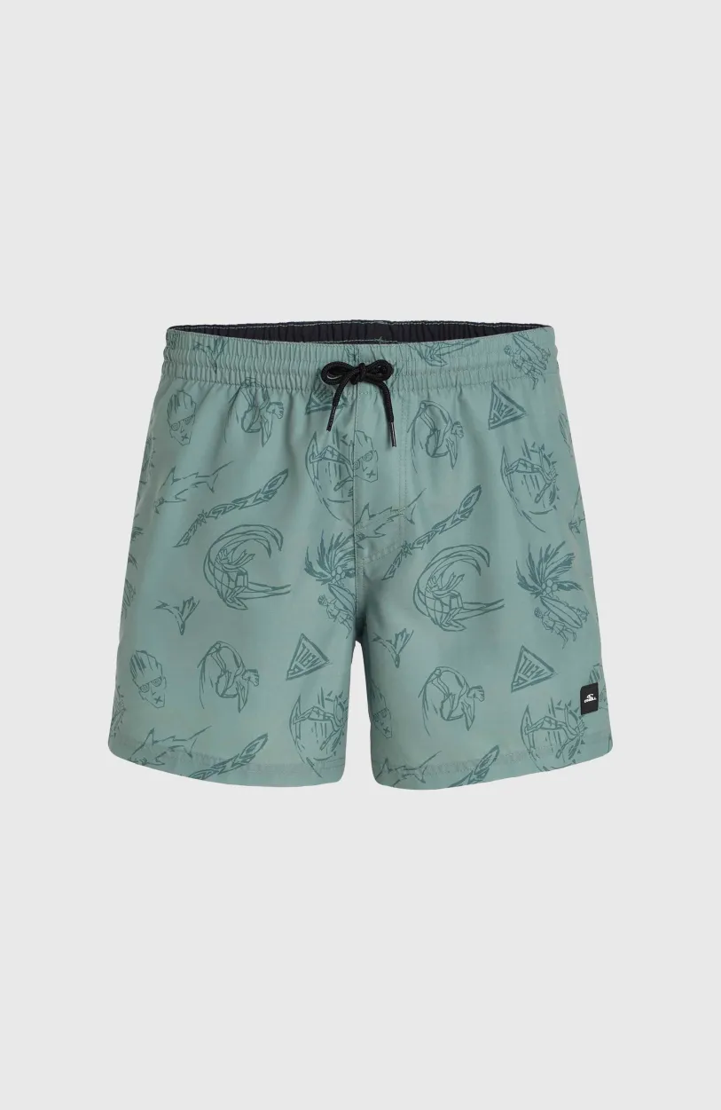 Clearance O’Neill Mix And Match Cali Print 15'' Zwembroek | Green Vintage Surfer