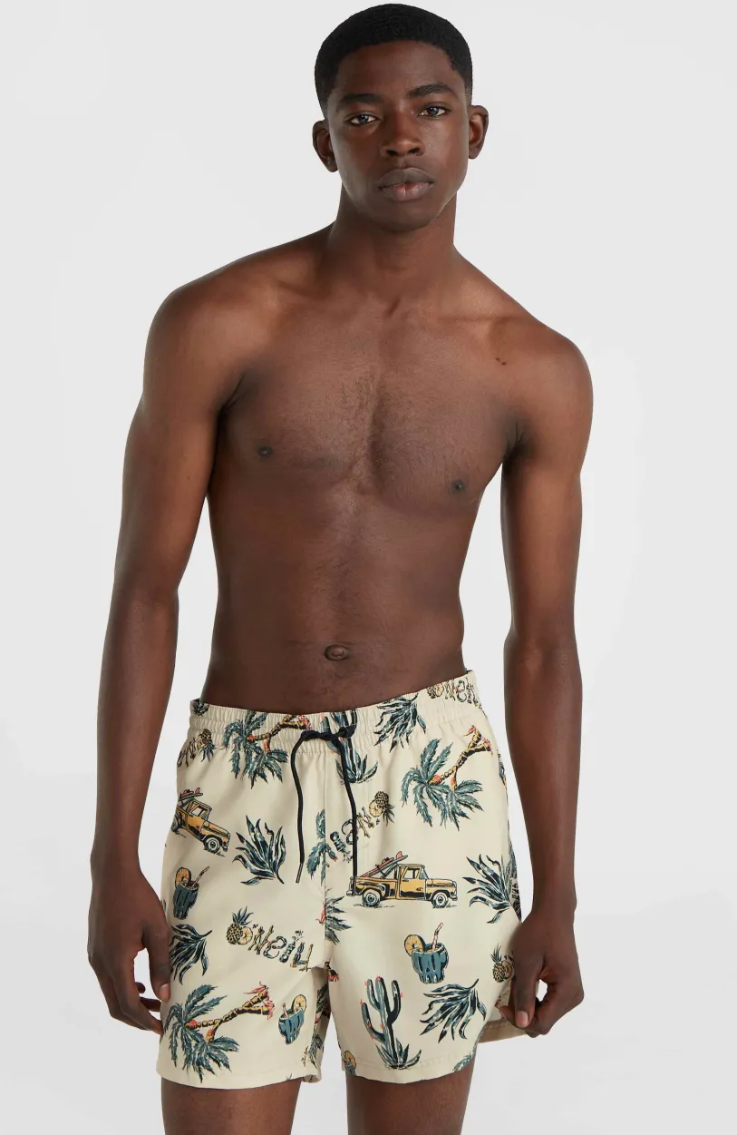 Hot O’Neill Mix And Match Cali Print 15'' Zwembroek | Beige Venice Beach