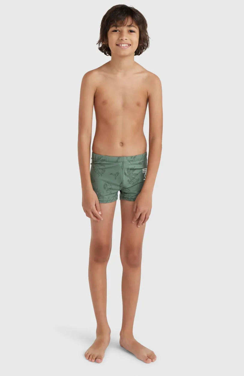 Best O’Neill Mix And Match Crazy 8" Zwemboxer | Green Vintage Surfer