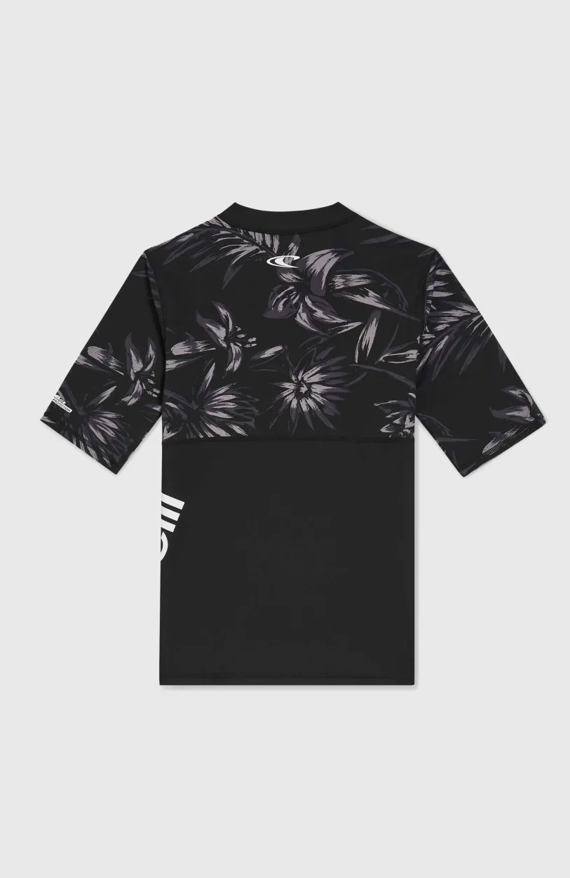 Clearance O’Neill Mix And Match Crazy Shirt Met Korte Mouwen | Black Tonal Tropican