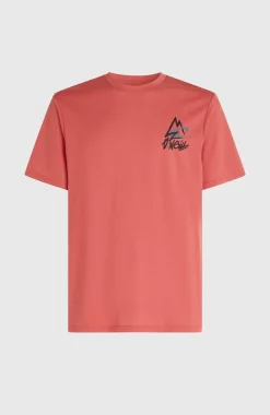 Hot O’Neill O'Neill Hybrid Logo Polygiene T-shirt | Red Orcher