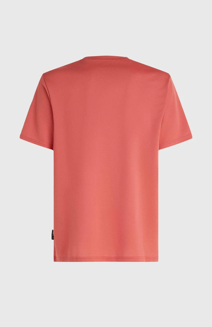 Hot O’Neill O'Neill Hybrid Logo Polygiene T-shirt | Red Orcher