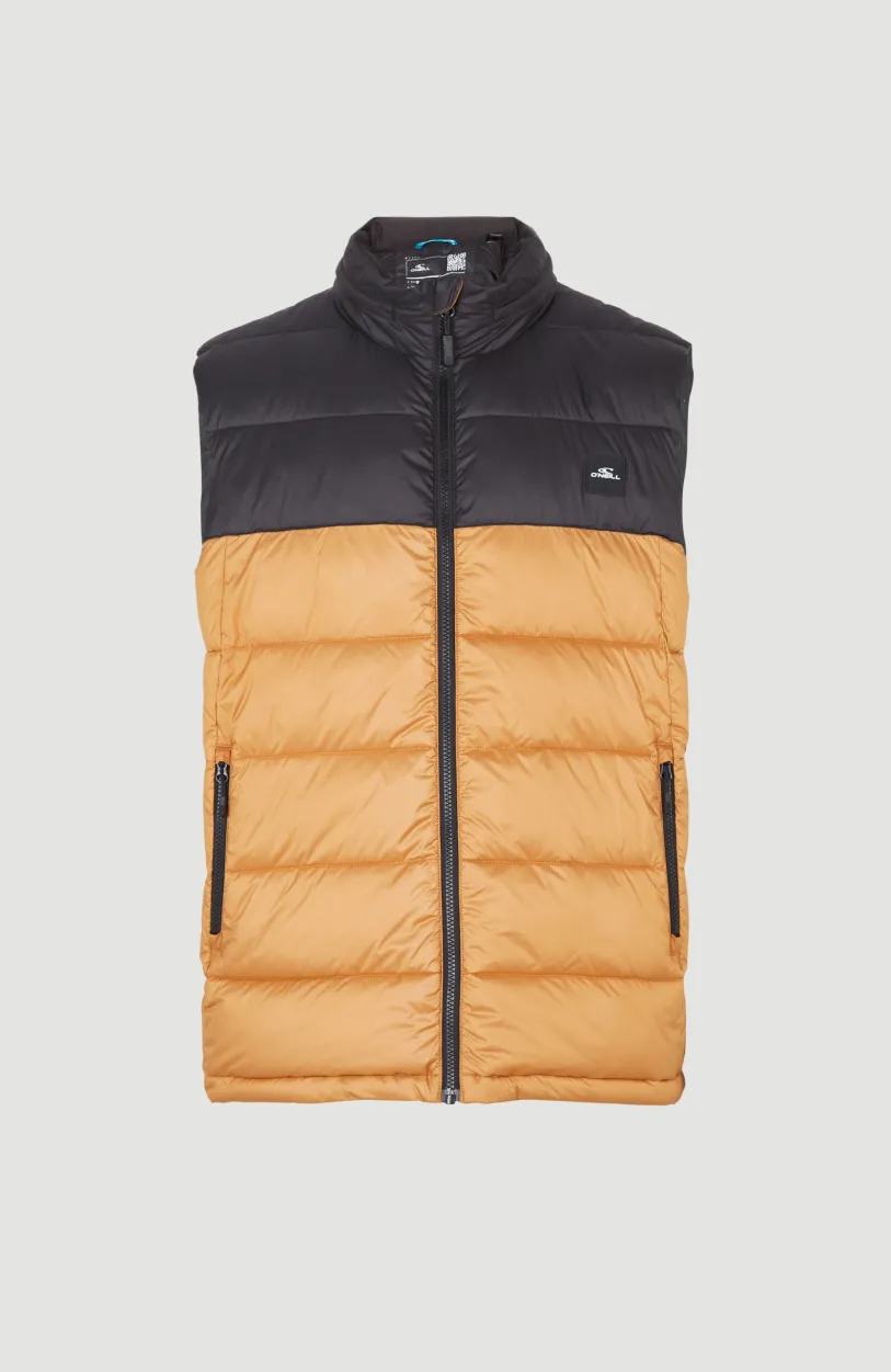 Best O’Neill O'Riginals Puffer Bodywarmer | Rich Caramel Colour block