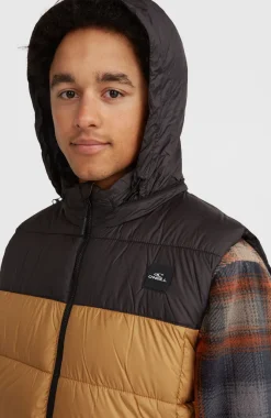 Best O’Neill O'Riginals Puffer Bodywarmer | Rich Caramel Colour block