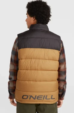 Best O’Neill O'Riginals Puffer Bodywarmer | Rich Caramel Colour block