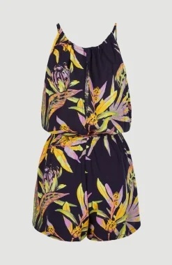 Sale O’Neill Playsuit Leina | Black Tropical Flower