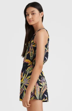Sale O’Neill Playsuit Leina | Black Tropical Flower