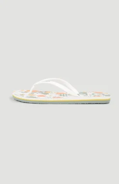 Hot O’Neill Profile Graphic Slippers | White Bluemchen