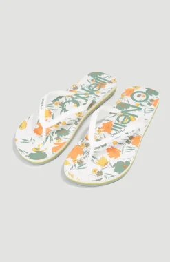 Hot O’Neill Profile Graphic Slippers | White Bluemchen