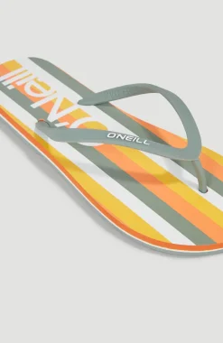 Clearance O’Neill Profile Graphic Slippers | Orange Multistripe