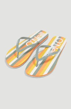 Clearance O’Neill Profile Graphic Slippers | Orange Multistripe