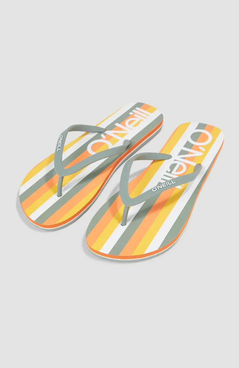 Clearance O’Neill Profile Graphic Slippers | Orange Multistripe