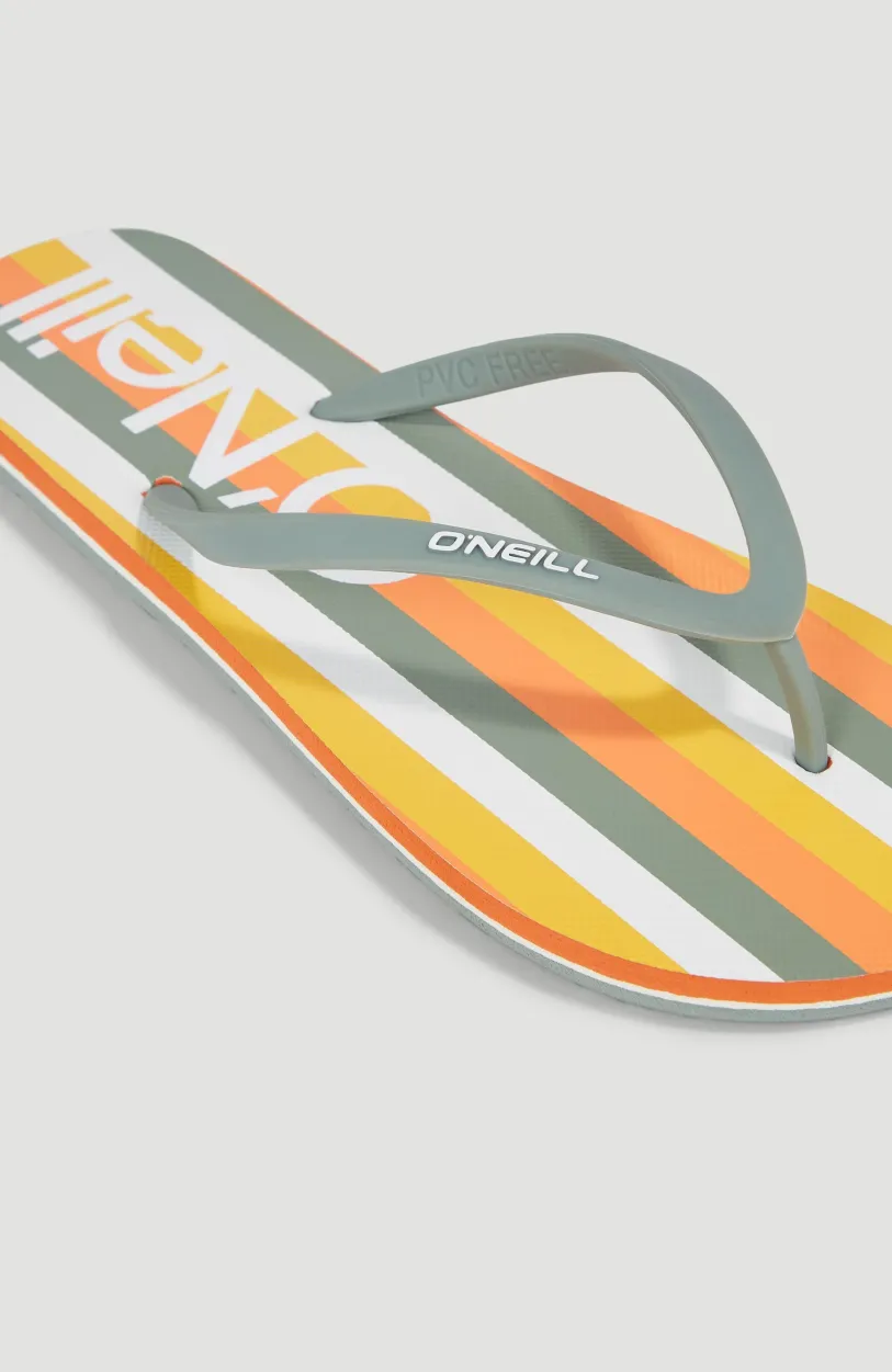 Clearance O’Neill Profile Graphic Slippers | Orange Multistripe