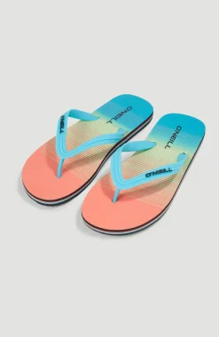 Clearance O’Neill Profile Graphic Slippers | Living Coral Simple Gradient Panel