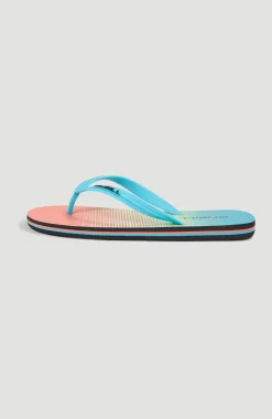 Clearance O’Neill Profile Graphic Slippers | Living Coral Simple Gradient Panel
