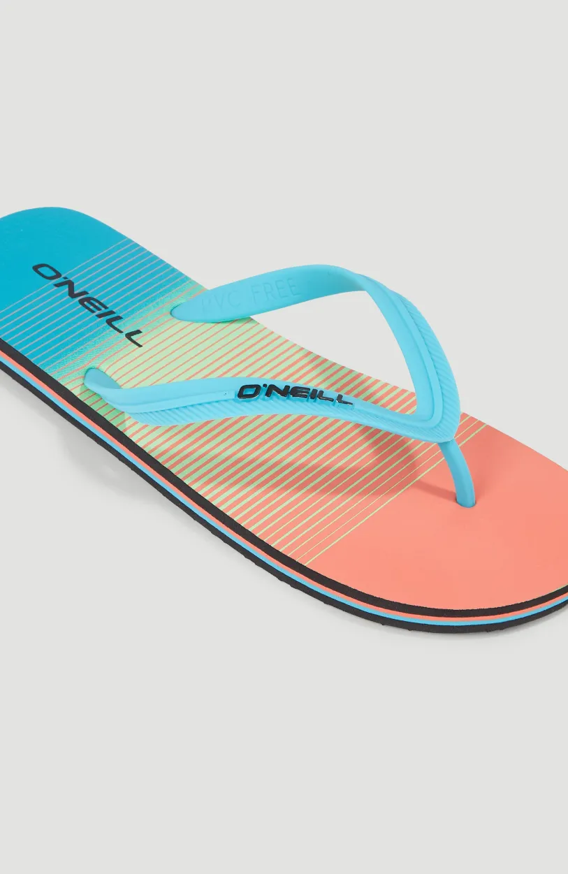 Clearance O’Neill Profile Graphic Slippers | Living Coral Simple Gradient Panel