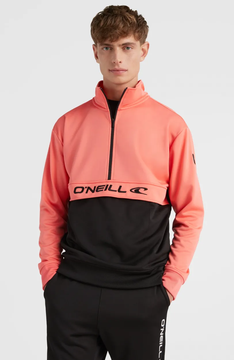 Clearance O’Neill Rutile Solid Half Zip Anorak | Georgia Peach