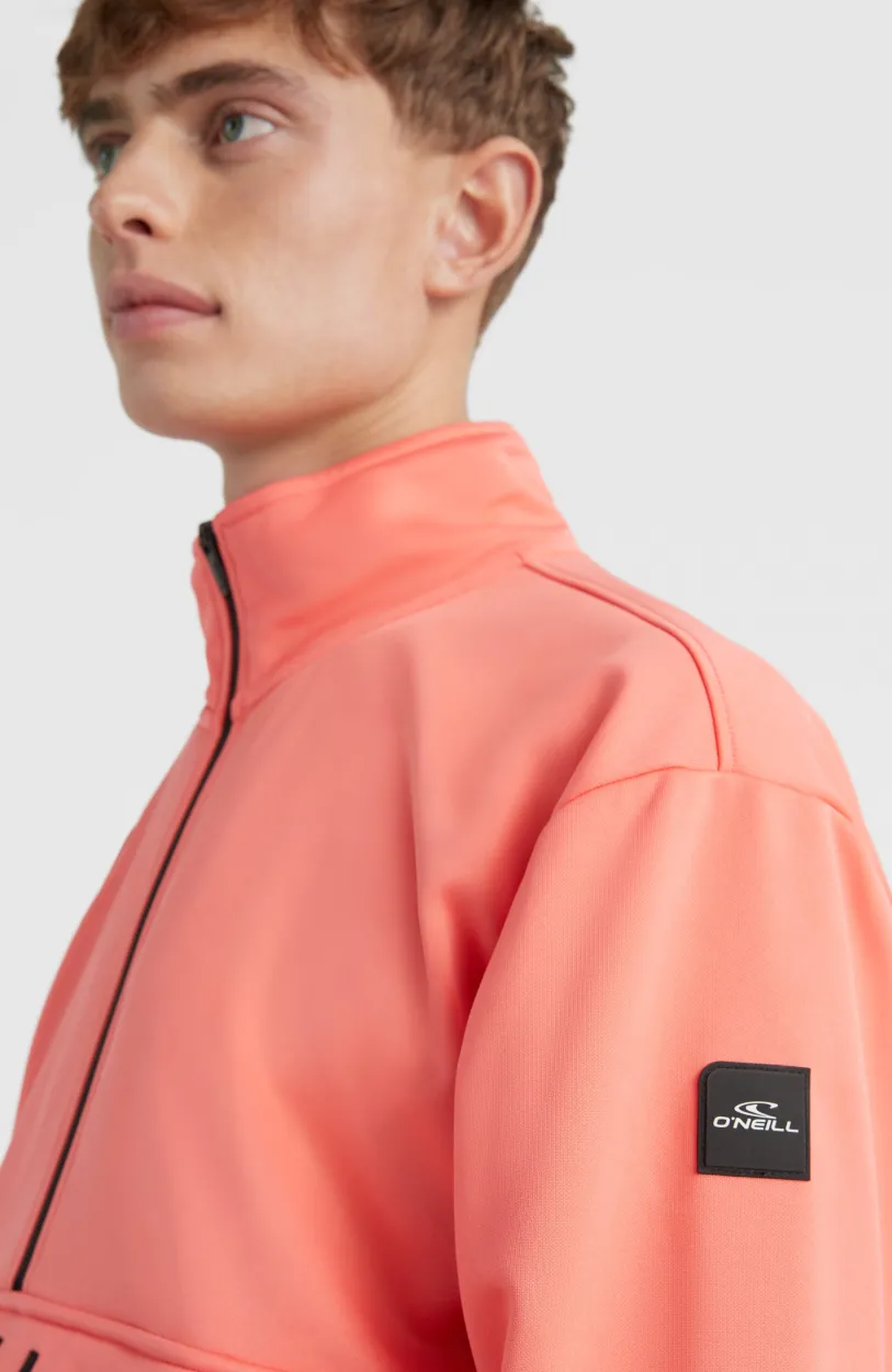 Clearance O’Neill Rutile Solid Half Zip Anorak | Georgia Peach