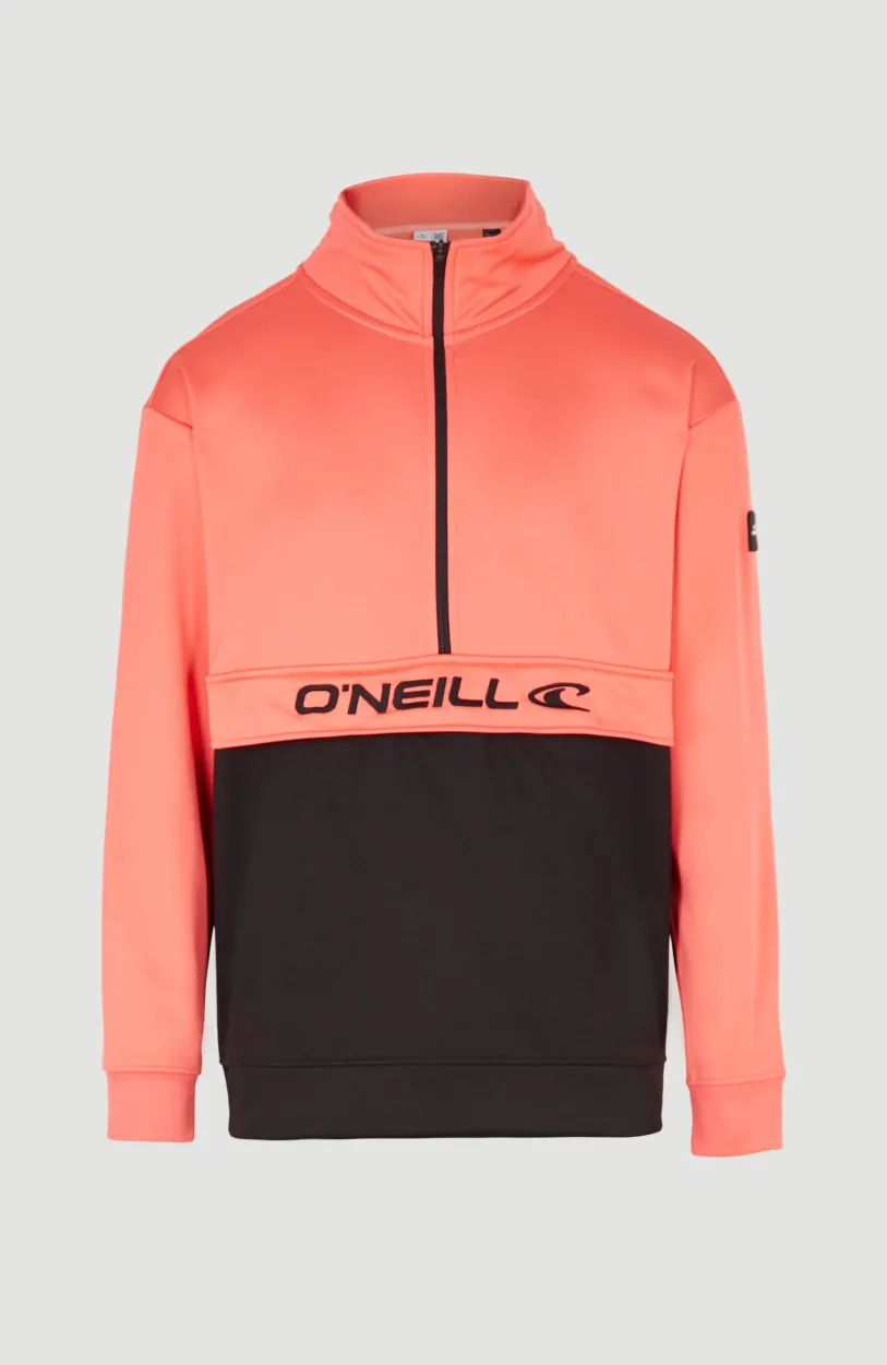 Clearance O’Neill Rutile Solid Half Zip Anorak | Georgia Peach