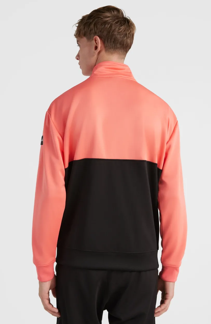 Clearance O’Neill Rutile Solid Half Zip Anorak | Georgia Peach