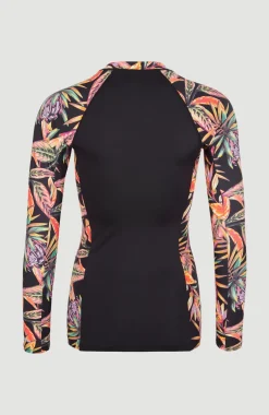 Sale O’Neill Shirt Anglet Met Lange Mouwen En Beschermingsfactor UPF 50+ | Black Tropical Flower