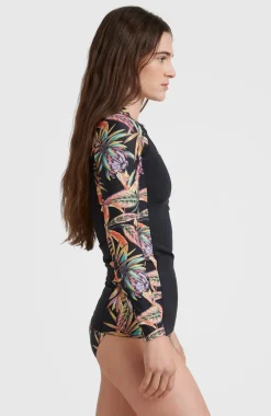 Sale O’Neill Shirt Anglet Met Lange Mouwen En Beschermingsfactor UPF 50+ | Black Tropical Flower