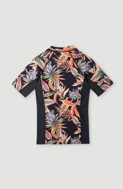 Discount O’Neill Shirt O'Neill Printed Met Korte Mouwen | Black Tropical Flower