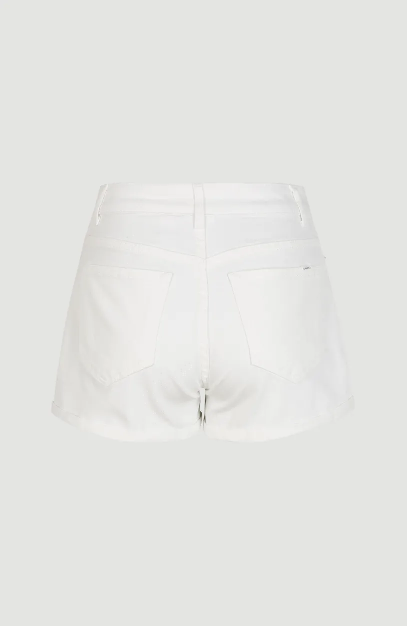Clearance O’Neill Short Essential Stretch Met Halfhoge Taille | Snow White