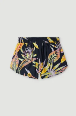 New O’Neill Short Leiko Beach | Black Tropical Flower