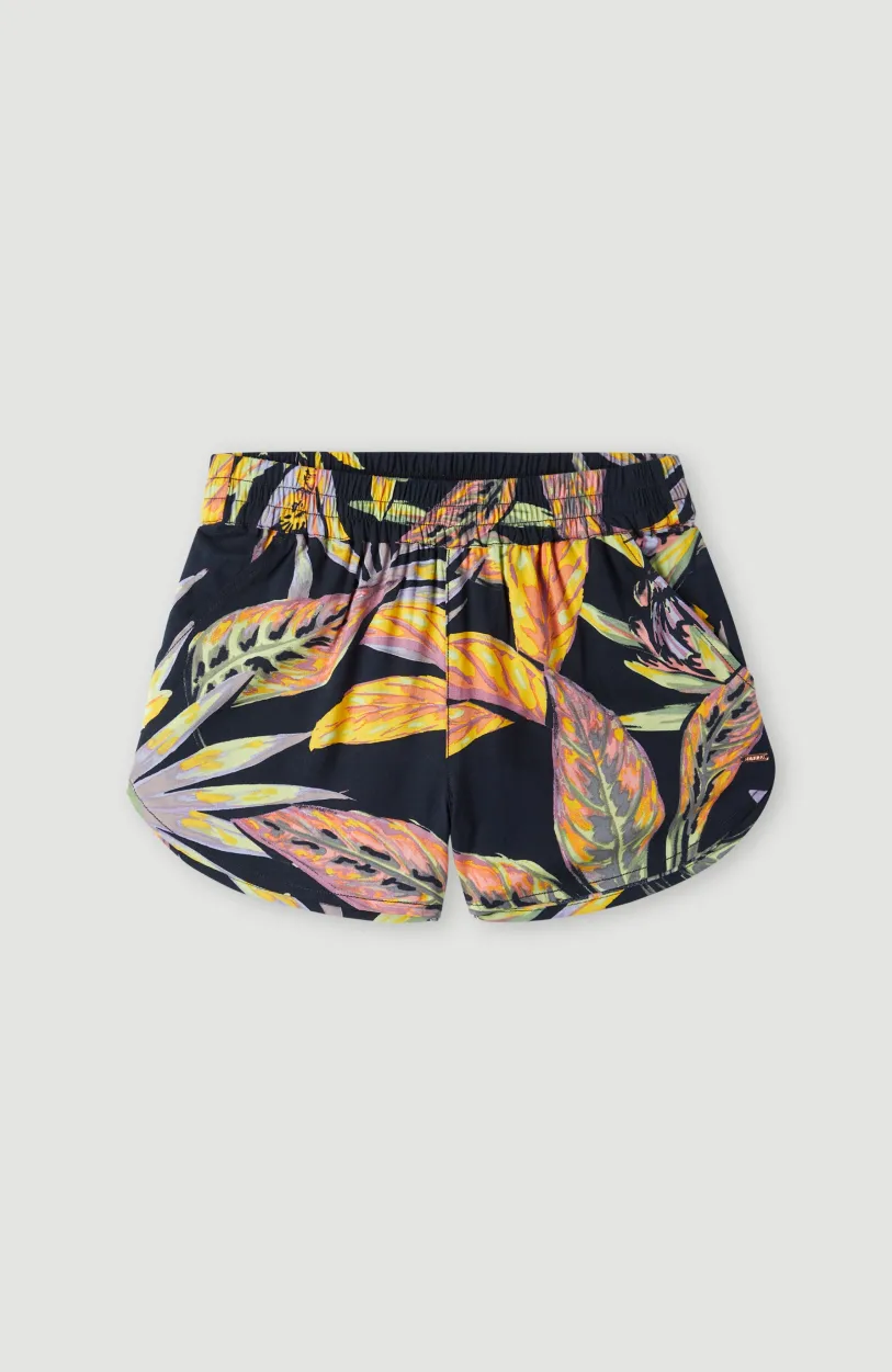 New O’Neill Short Leiko Beach | Black Tropical Flower