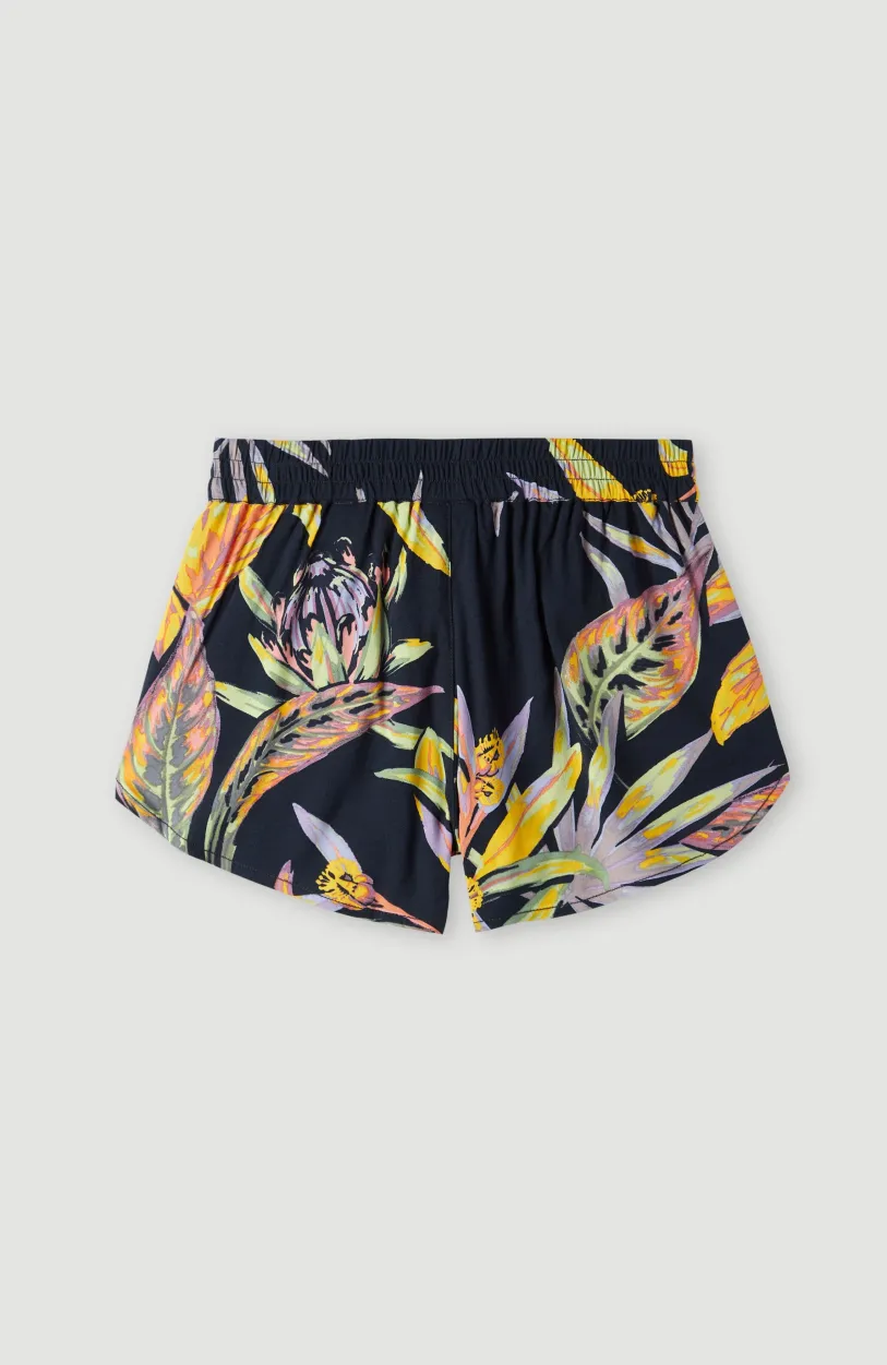 New O’Neill Short Leiko Beach | Black Tropical Flower