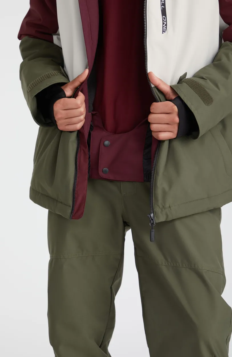O’Neill Ski Jas Carbonite | Windsor Wine Colour Block